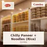 Chilly Paneer + Noodles (Rice)